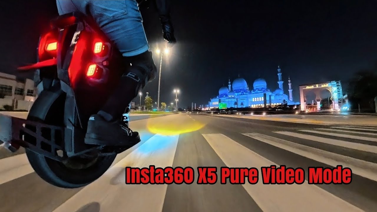 Insta360 X5 Pure Video Mode Test. Night Ride on the Master Pro V3