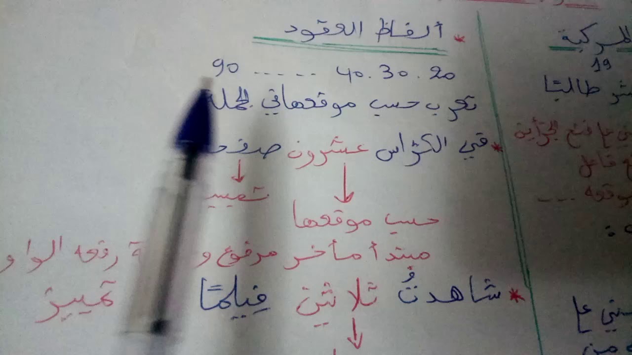 إعراب العدد و المعدود تفصيليا