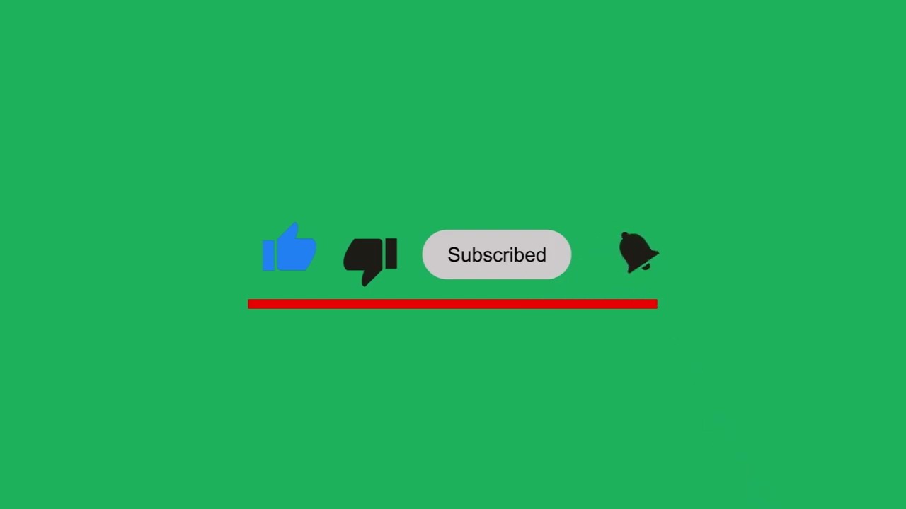 Like Subscribe and Bell Icon Green Screen Background | Green Screen Animation (no copyright)