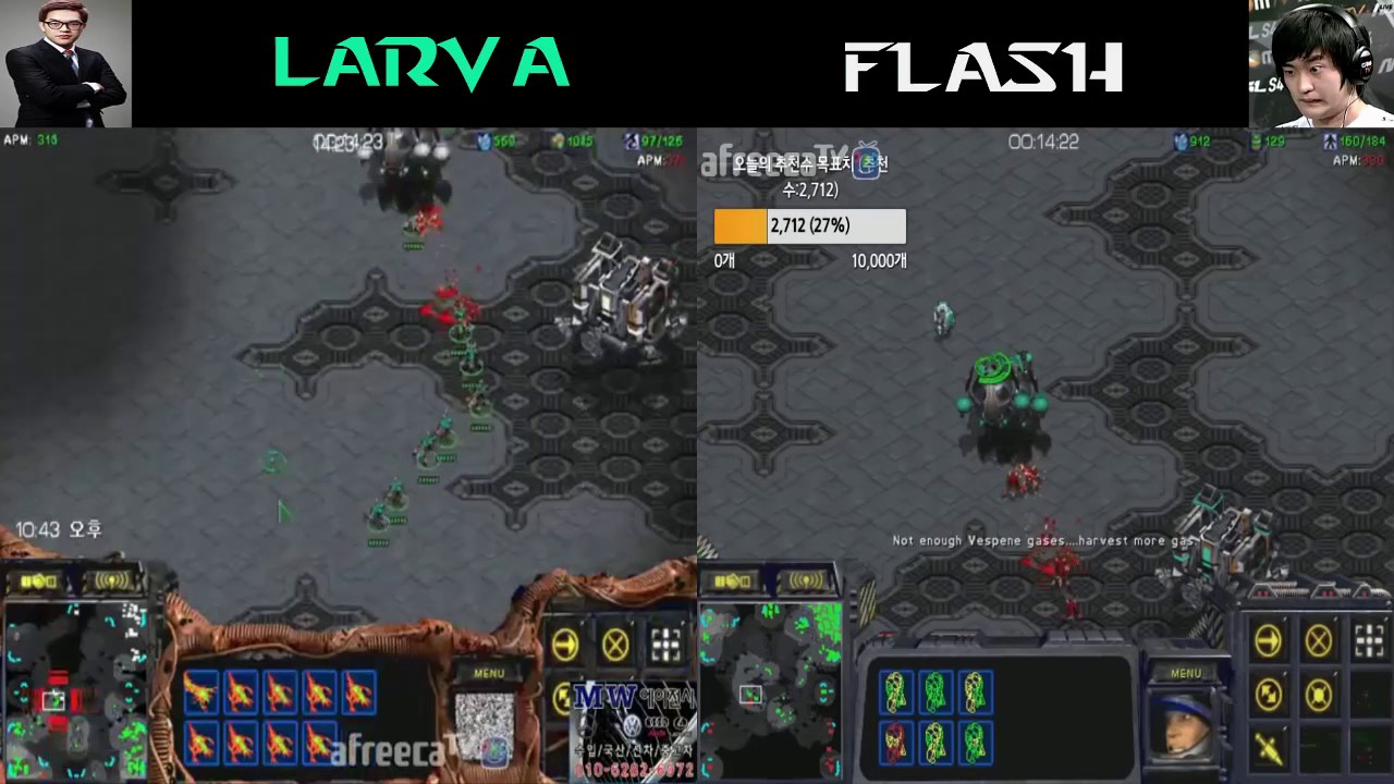 스타1 StarCraft Brood War 1:1 (DUEL FPVOD) Larva 임홍규 (Z) vs Flash 이영호 (T) Circuit Breakers써킷브레이커