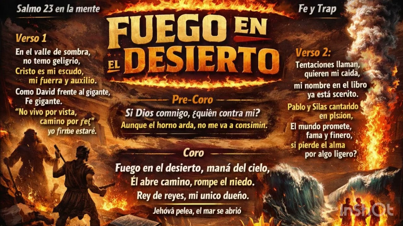 FUEGO en el desierto.bELE. IA#musica #luzdecristo #musicaevagelica #musicacristiana2026