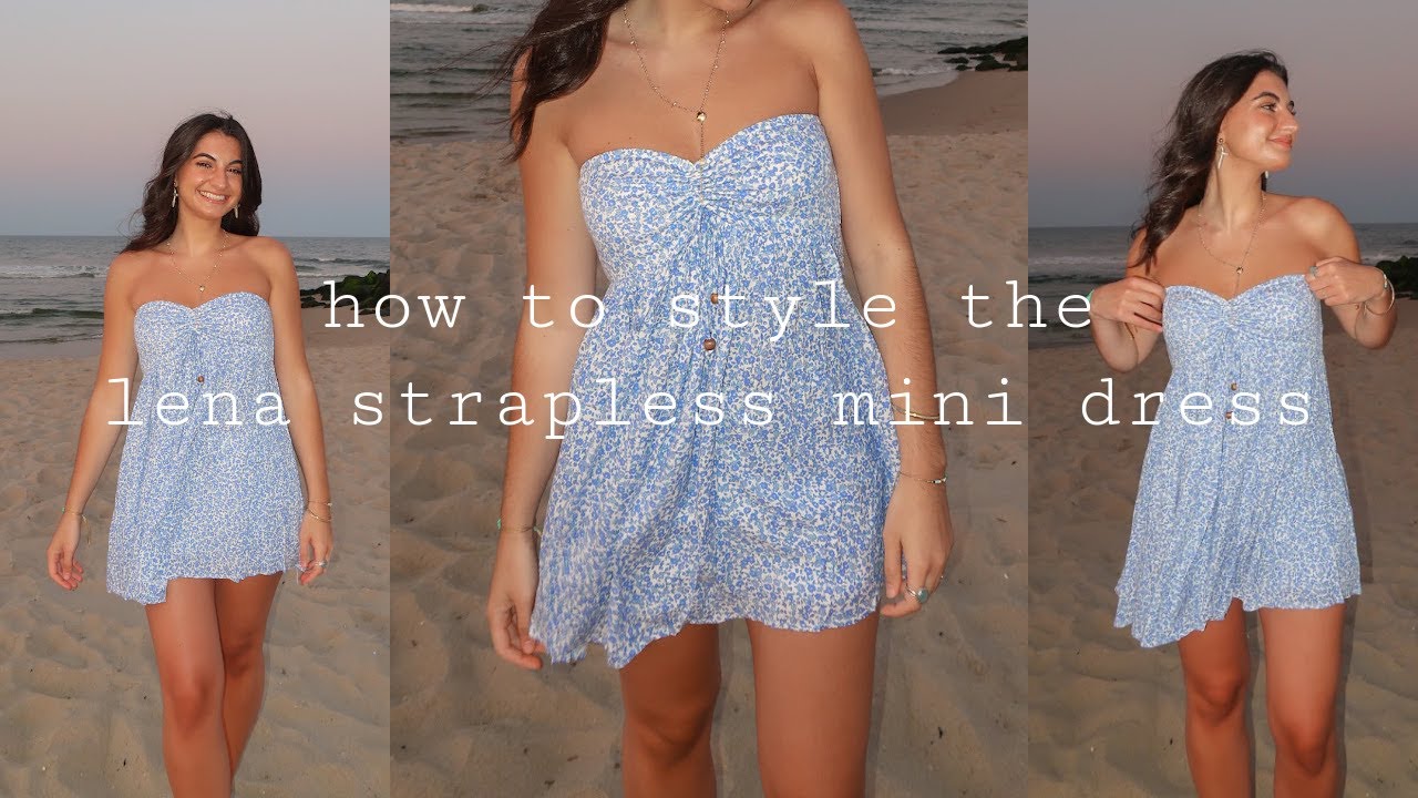 how to style a floral strapless mini dress