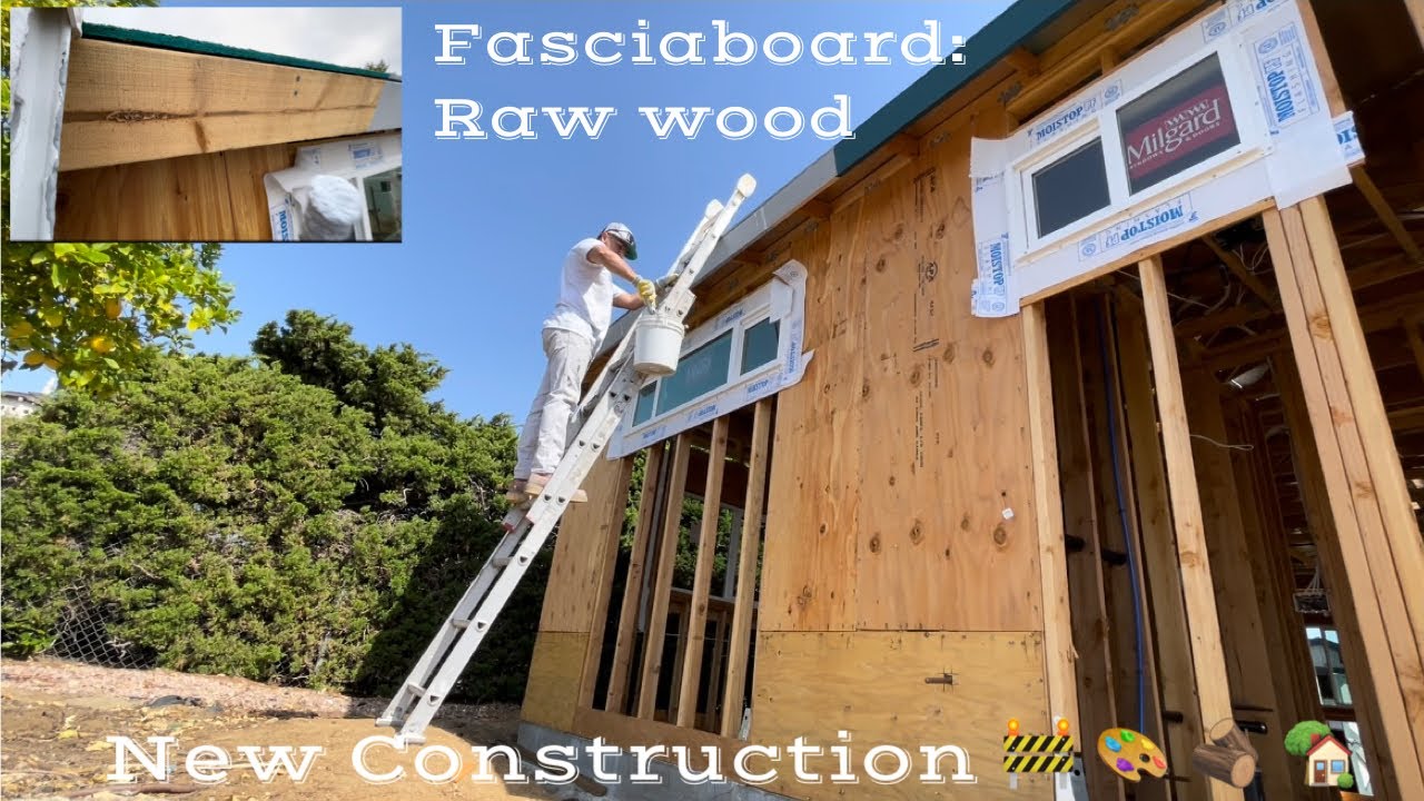 How to paint New fasciaboard | Painting raw wood | primer & 2 coats of paint | como pintar madera