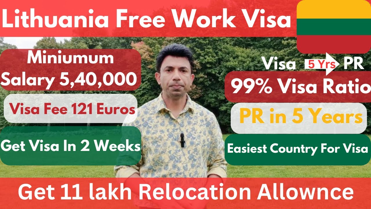 Get Visa in 14 Days Lithuania🇱🇹Free Work Visa |99% Visa Ratio| Get PR in 5 Years|No Bank statement