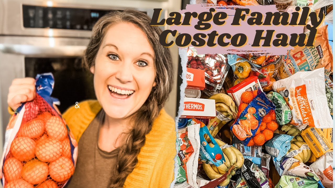 Costco large family grocery haul | homeschool family | bulk groceries | prepared pantry stock up