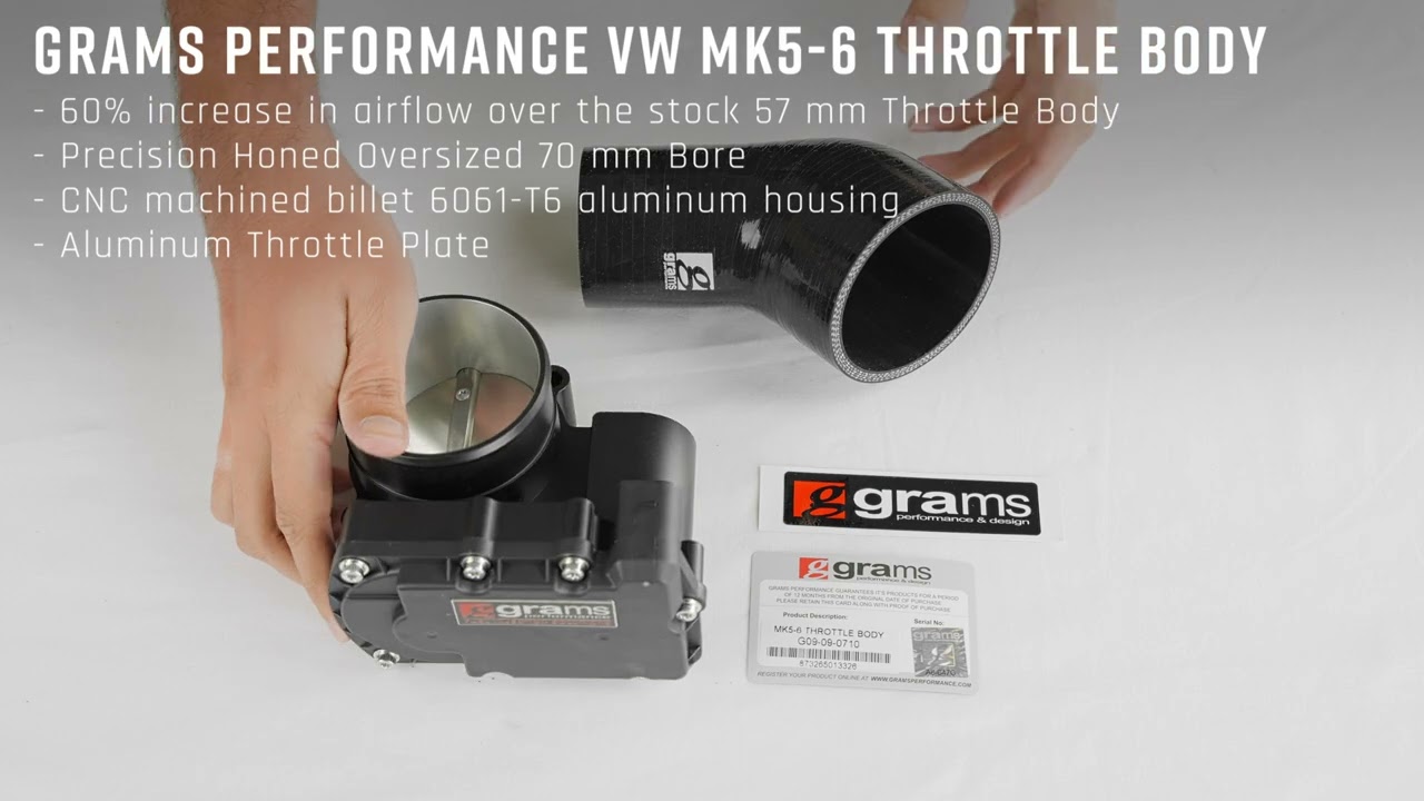 Grams Performance VW MK5-6 Throttle Body - Black | G09-09-0710
