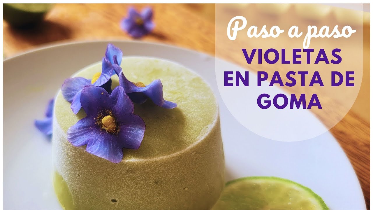 📍Cómo hacer flores de pasta flexible comestibles ♡ Paso a paso Violetas de gumpaste