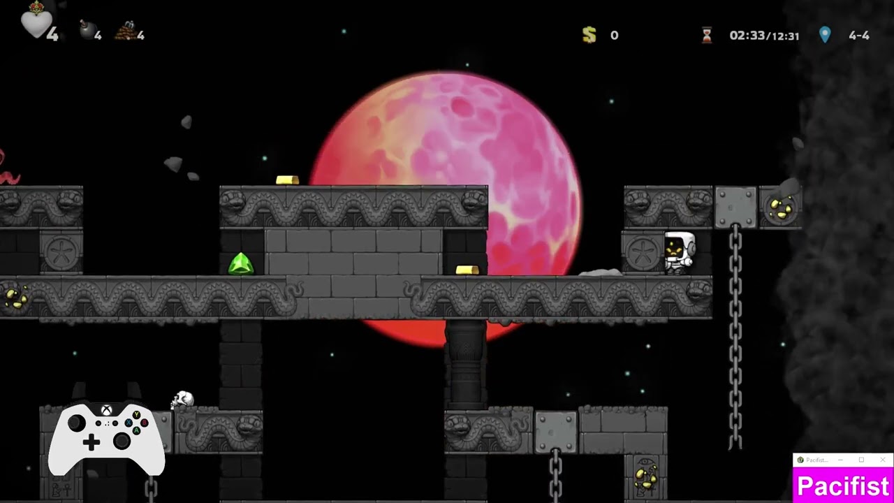 Spelunky 2 - Pacifist Chain No% Duat Complete (World's First)