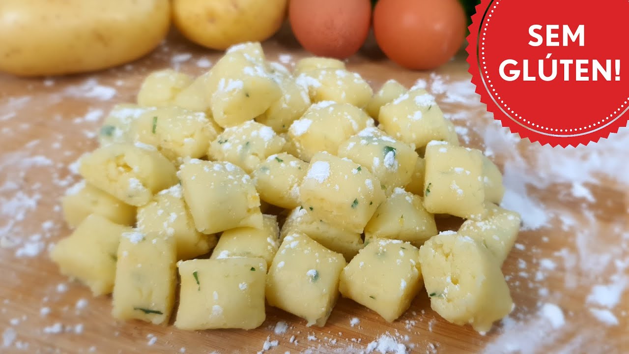 NHOQUE de batatas SEM FARINHA DE TRIGO - Nhoque sem Glúten! Pode congelar!