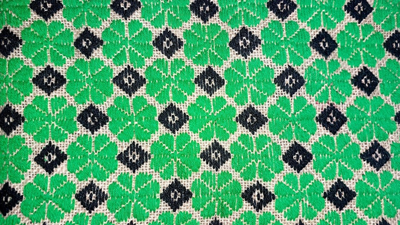 সহজ ভরাট আসন ডিজাইন | Easy no cross stitch sitting mat design on jute mat | Legend Arts