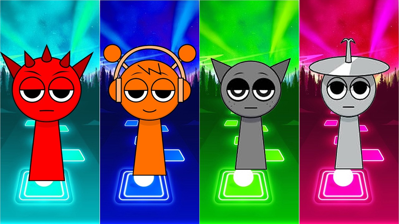 SPRUNKI Incredibox - Coffin Dance Song (COVER) Tiles hop step