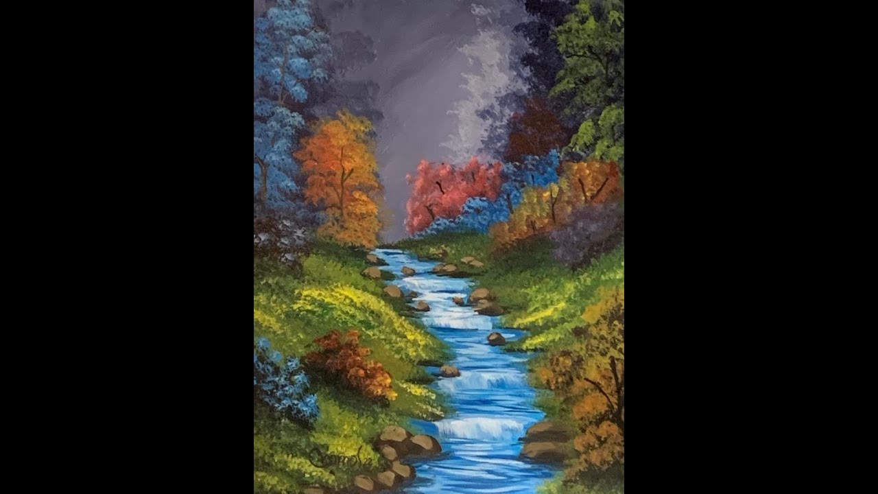COMO PINTAR PAISAJE Y RIO CON ACRILICO