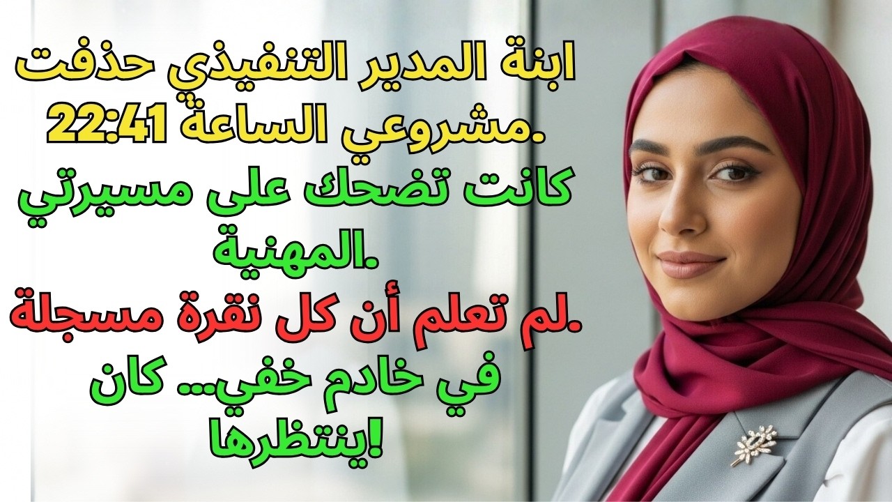 ابنة المدير التنفيذي حذفت ملفي الساعة 2241، لكنها نسيت النسخة التلقائية بحسابها...