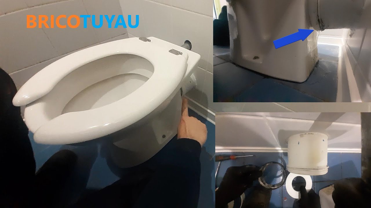 Réparer une fuite sur l'évacuation wc, comment remplacer un joint a lèvre de la pipe d'évacuation