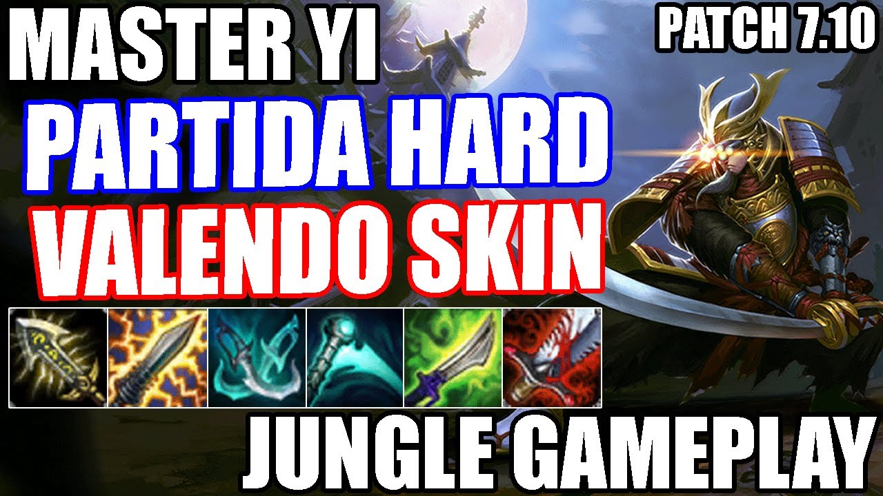 PARTIDA VALENDO SKIN, AGORA É HORA DE TRYHARDAR - MASTER YI JUNGLE GAMEPLAY