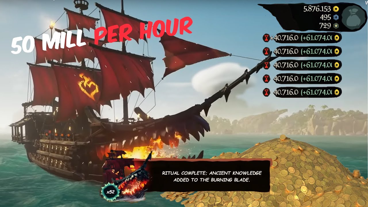 50 Million Gold Per Hour (Exploit) Sea of Thieves