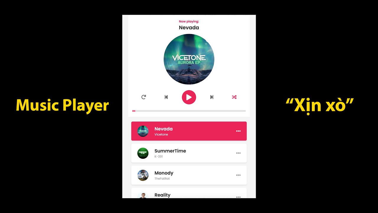 Code Music Player Xịn X&ograve; Từ A-Z | Thực h&agrave;nh JavaScript | Code tr&igrave;nh ph&aacute;t nhạc
