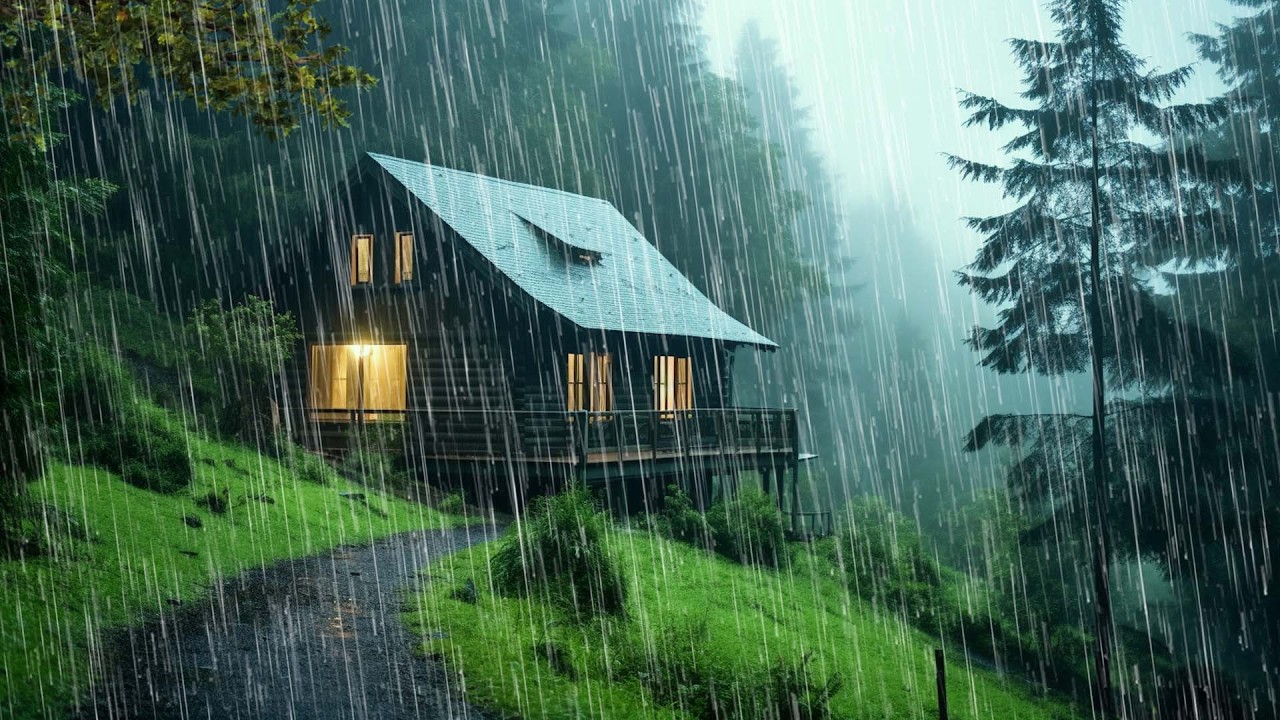 Pluie Pour Dormir - Dormez en 5 Minutes avec le doux Bruit de Pluie dans une forêt brumeuse la nuit