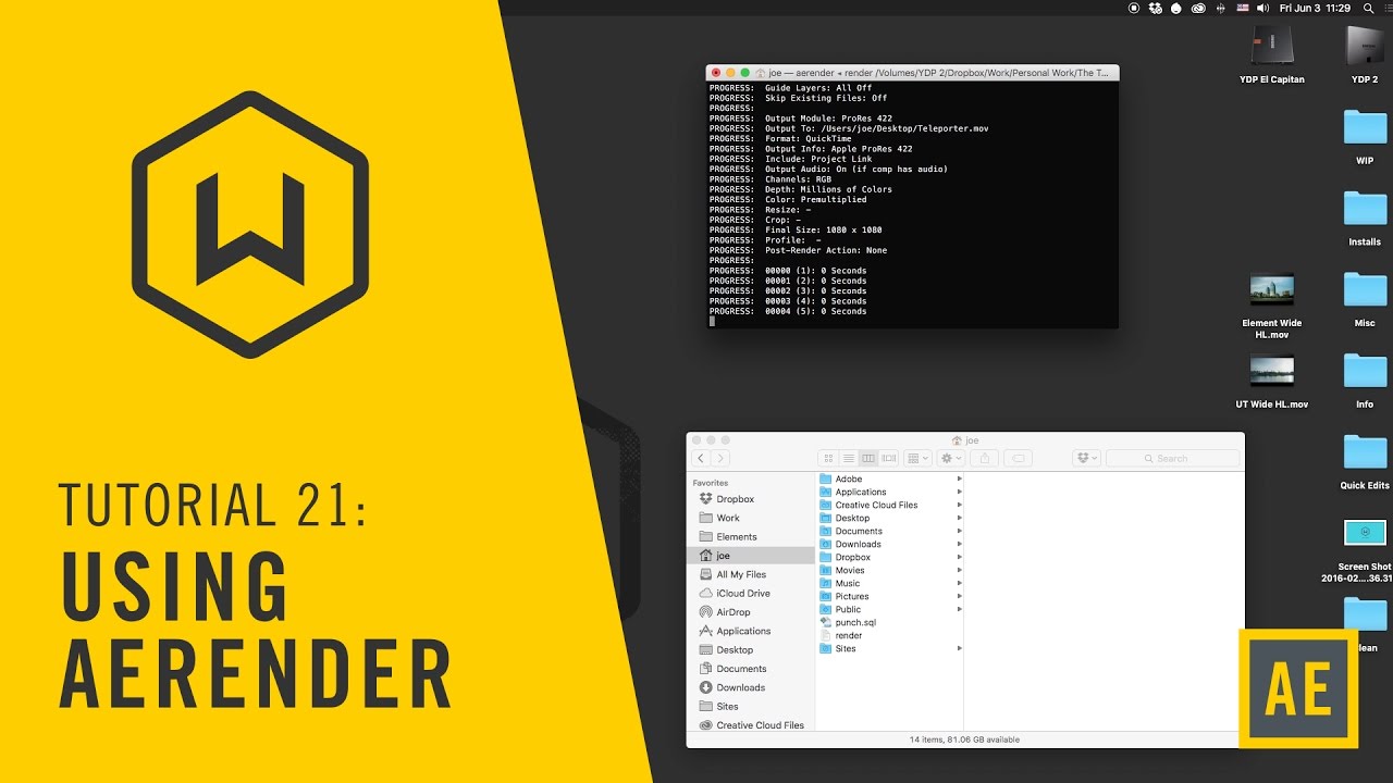 Tutorial 21: Using aerender