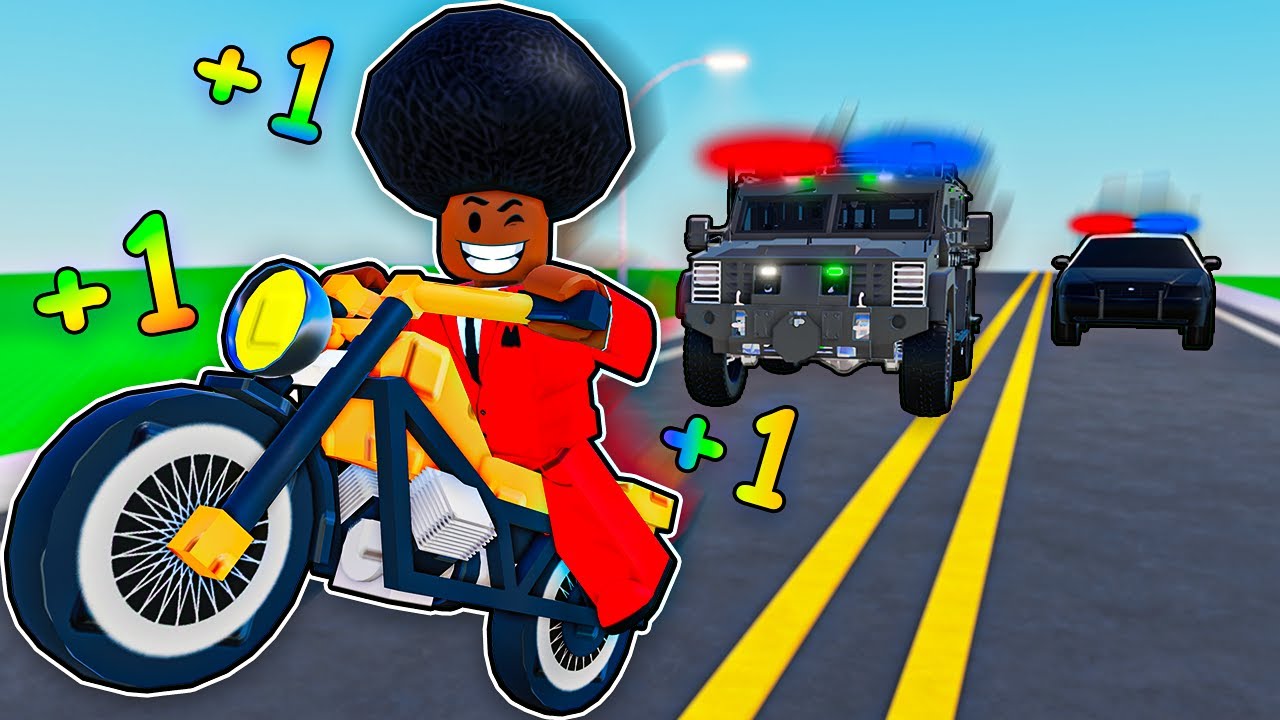 Every Second +1 Motorcycle SPEED to ESCAPE in Roblox...
