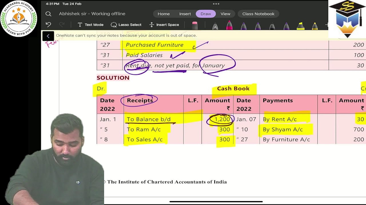 11th + 12th + CA FOUNDATION | Accounting | Lec 12 | CASH BOOK | PROF ABHISHEK KALUSE