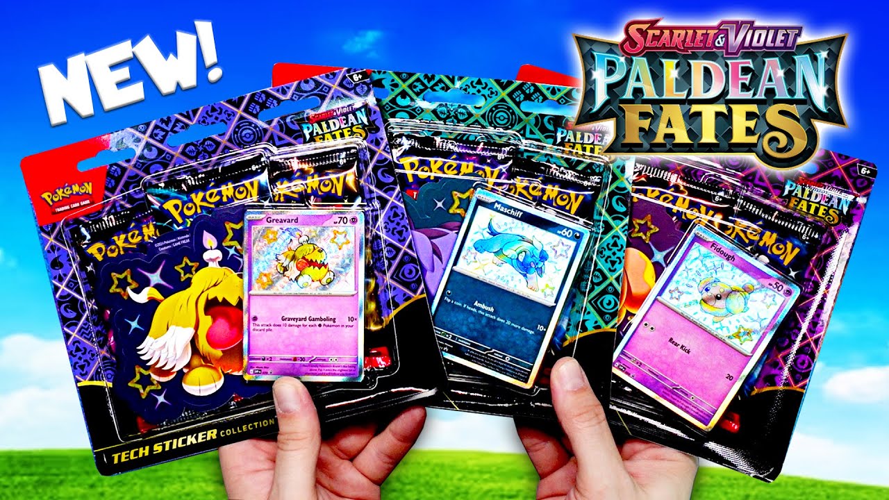 6x PALDEAN FATES Tech Sticker Collection Early Opening