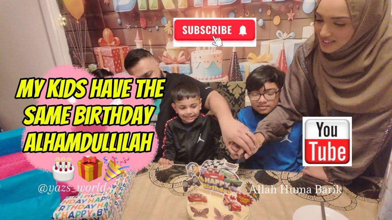 My Kids Have The Same Birthday Alhamdulilah 🤲🏽🎂🎁 #birthday #vlog #motherhood #bengalifamily #sylheti
