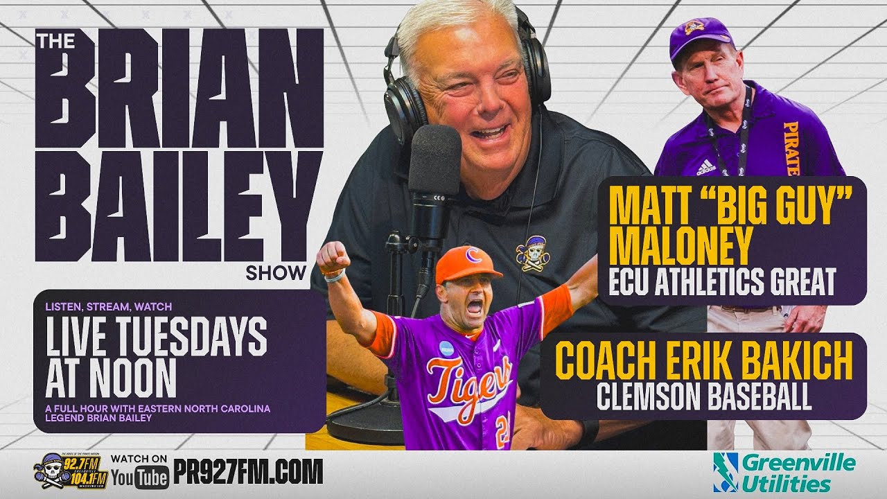 The Brian Bailey Show 2/3/26 - Clemson Baseball Coach Erik Bakich & Big Guy Matt Maloney