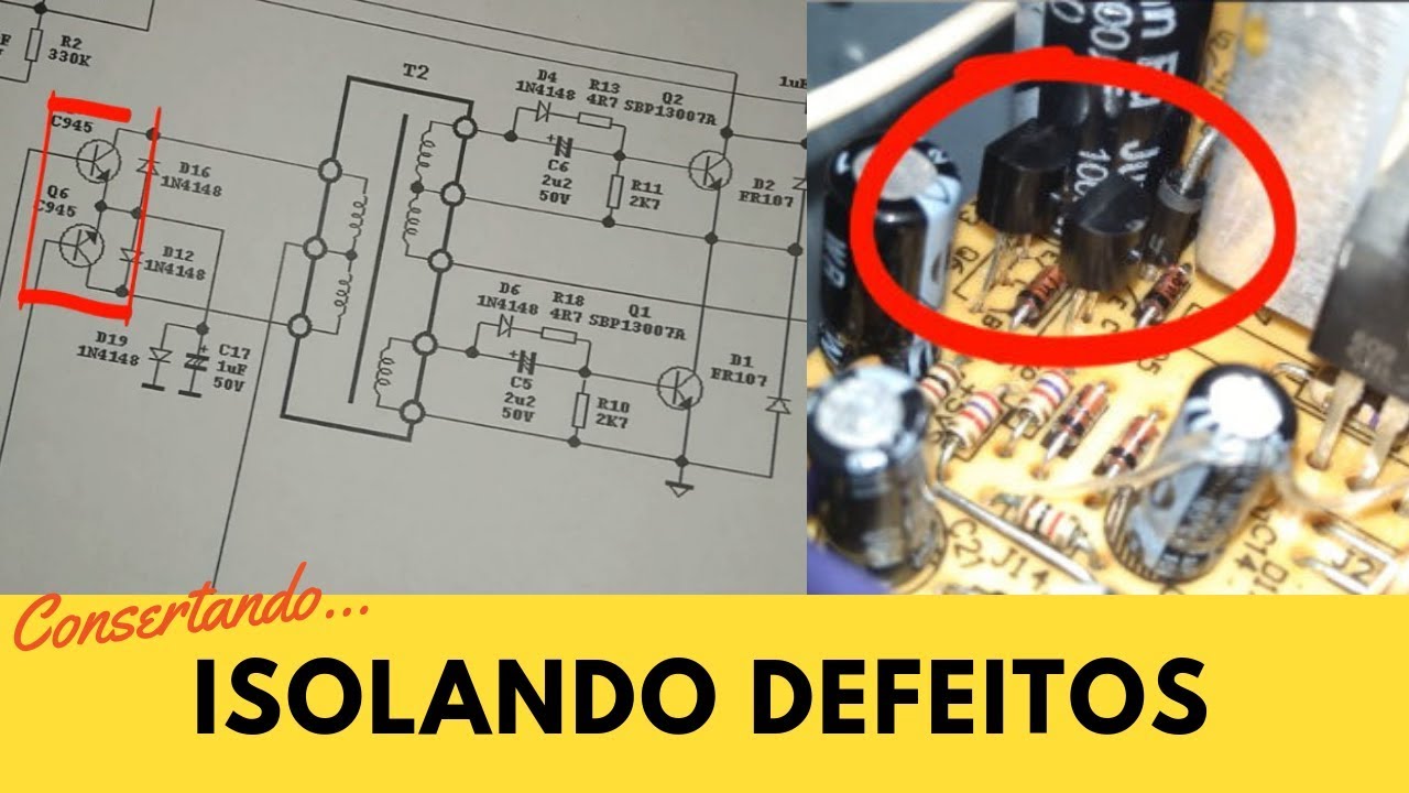Macete técnico pra isolar e reparar defeitos em Fontes ATX.
