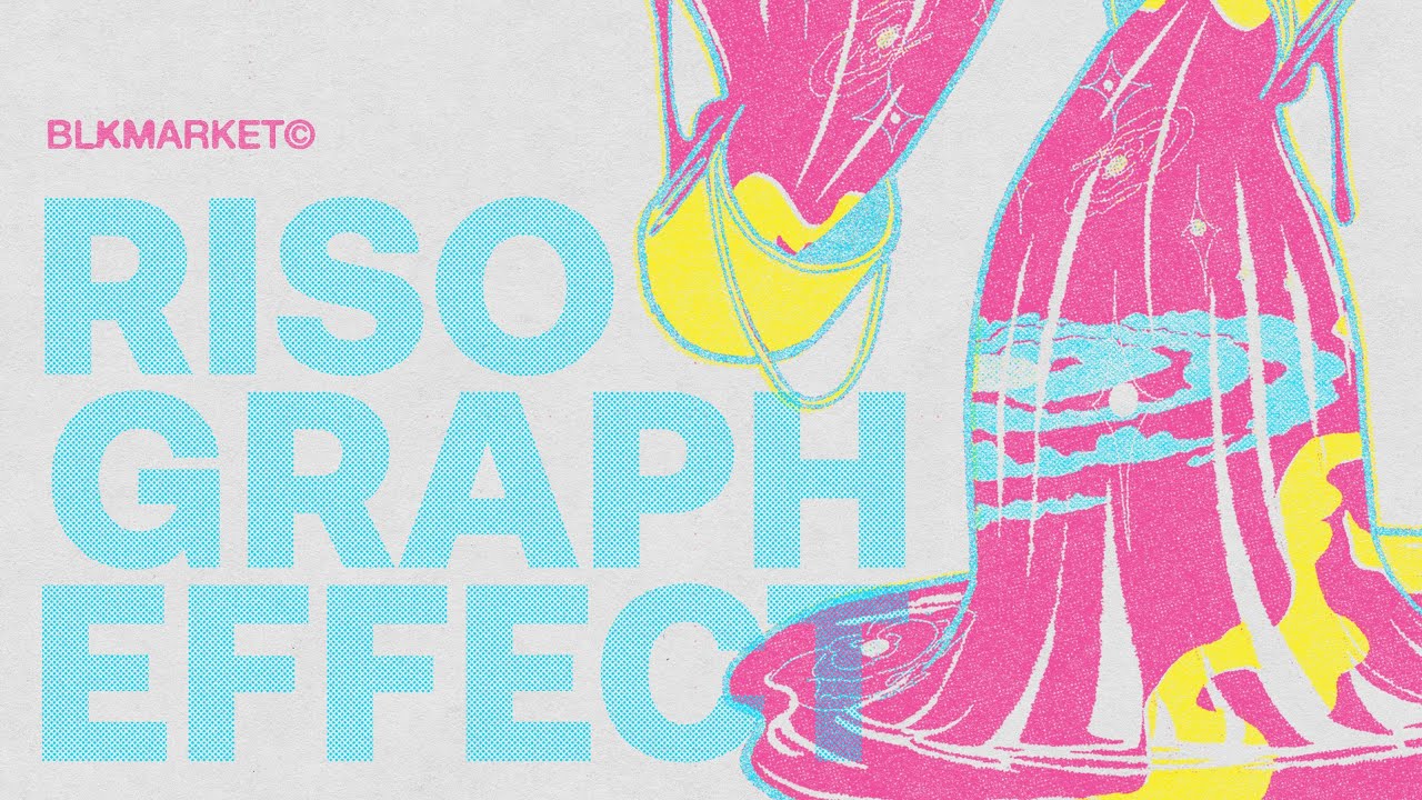 INSANE Risograph Effect Tutorial 2020 [Photoshop + Inklab]