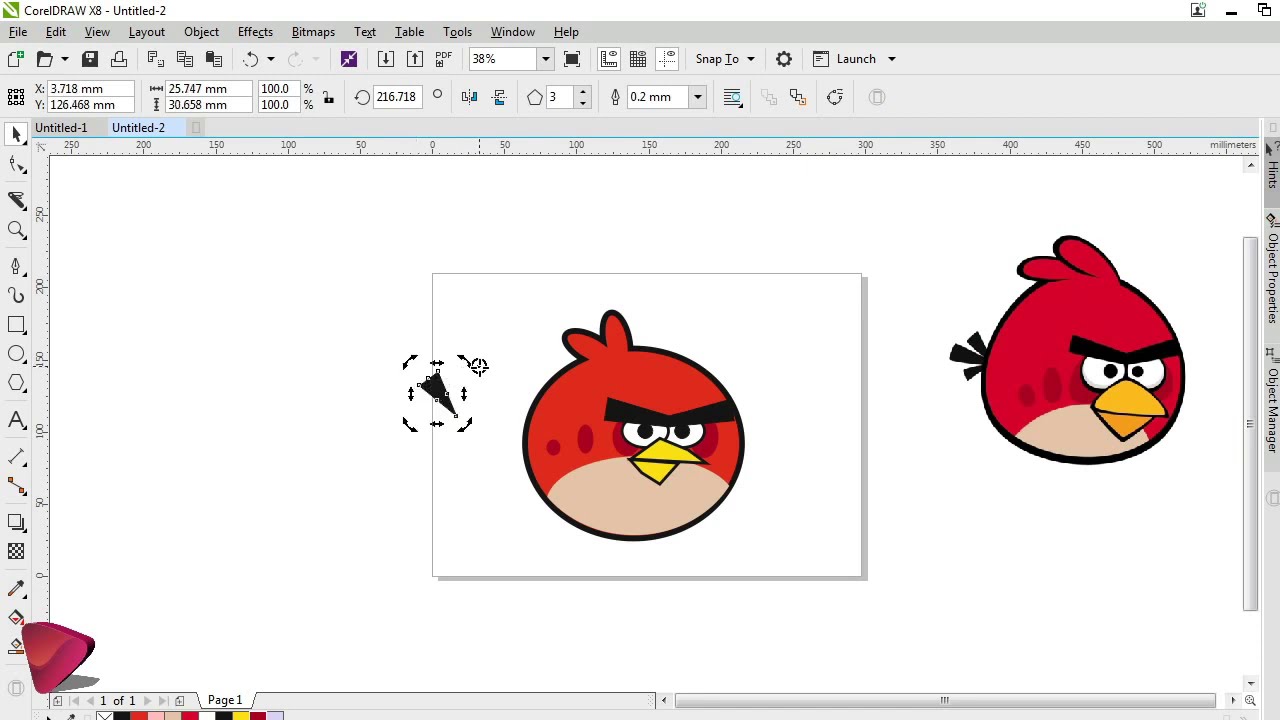 COREL DRAW | angry birds tutorial |