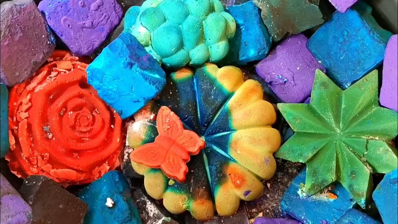 Dusty colorful soft reforms crumble compilation ASMR 