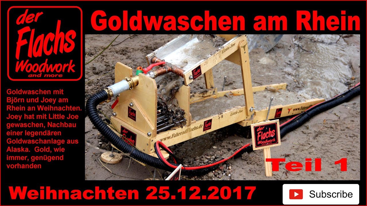 Goldwaschen am Rhein Weihnachten2017 mit Freunden Teil 1