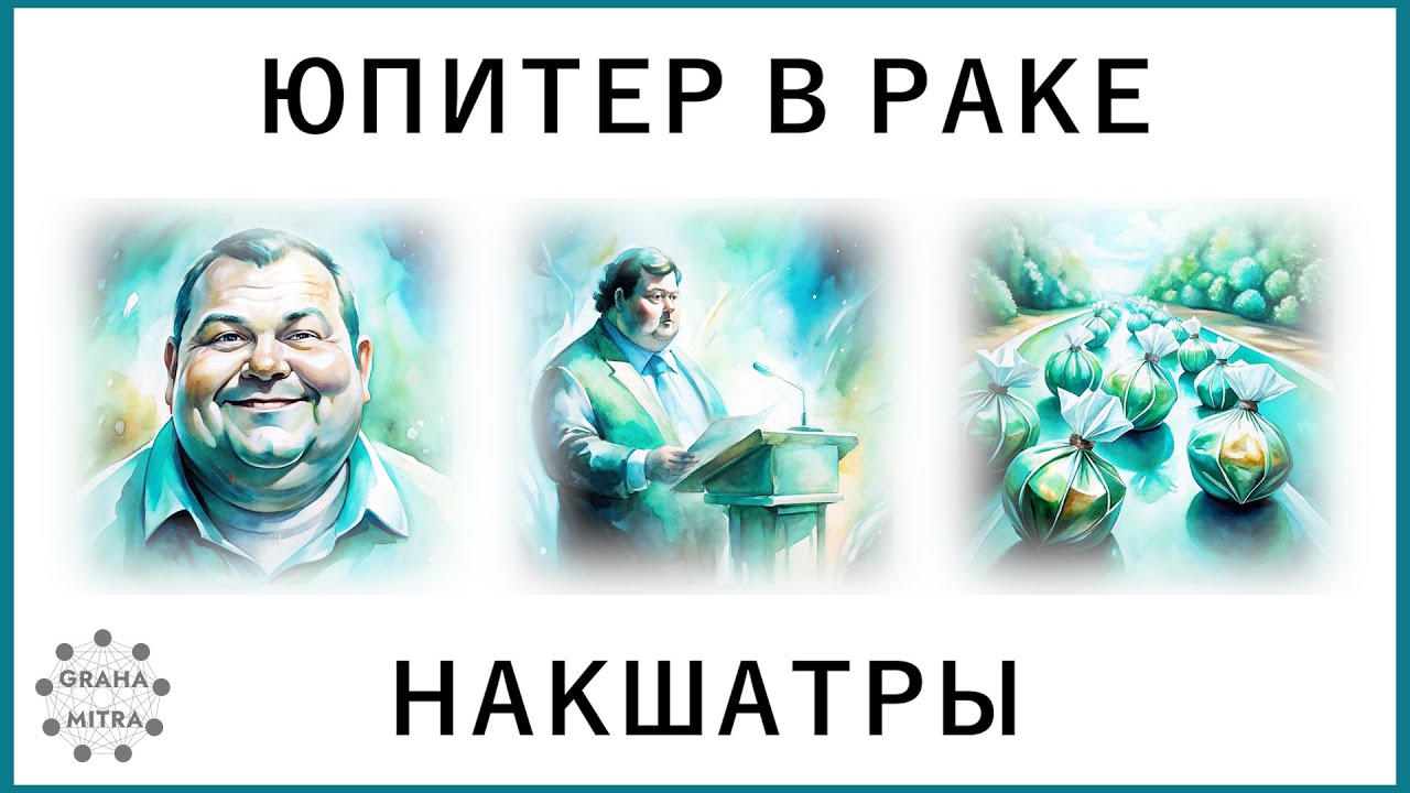 Юпитер в Раке. Юпитер в накшатрах Пунарвасу, Пушья, Ашлеша. Ведическая астрология Джйотиш.