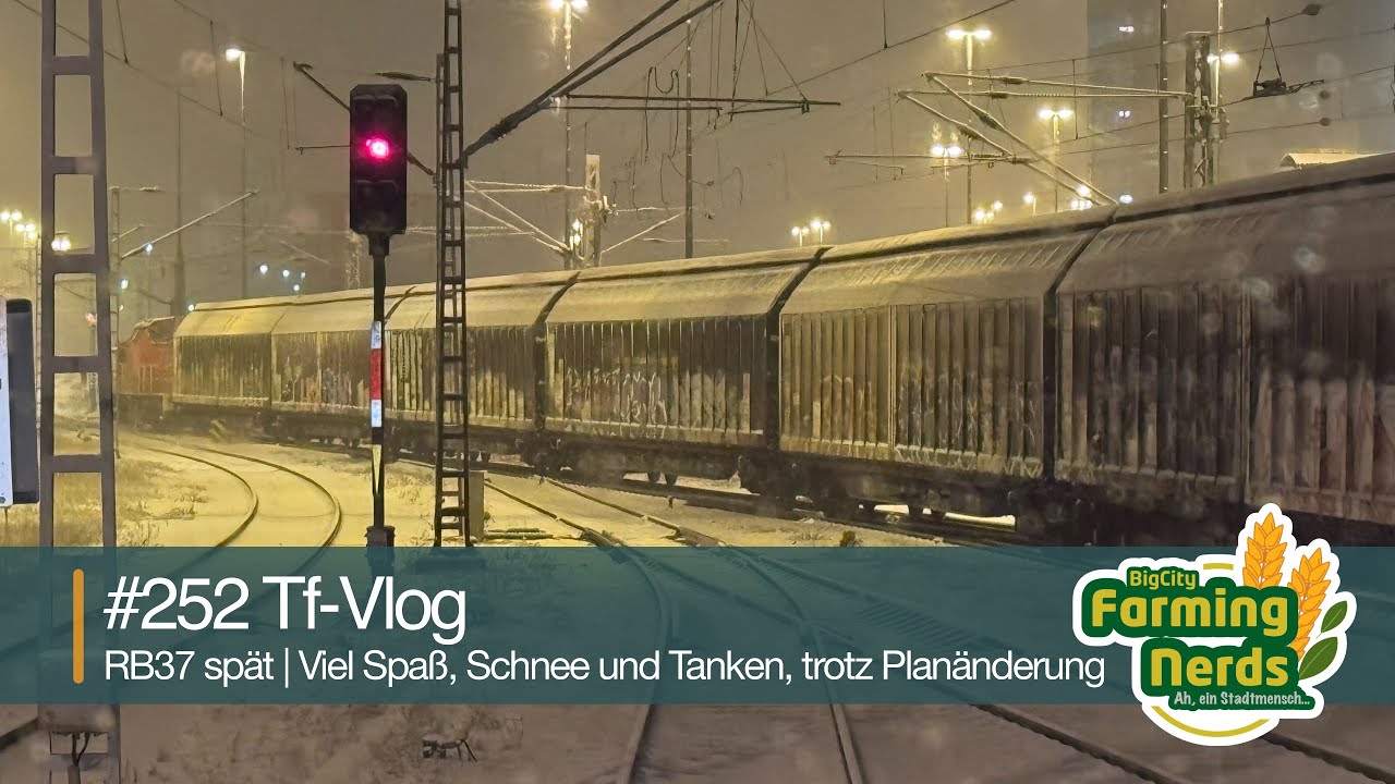🚝 Tf-Vlog #252 | RB37 spät | Viel Spaß, Schnee, Kurzwende und Tanken, trotz Planänderung