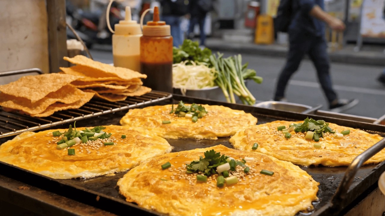 Tasty Crispy Egg Pancakes, Best-Selling Delicious Morning Food!