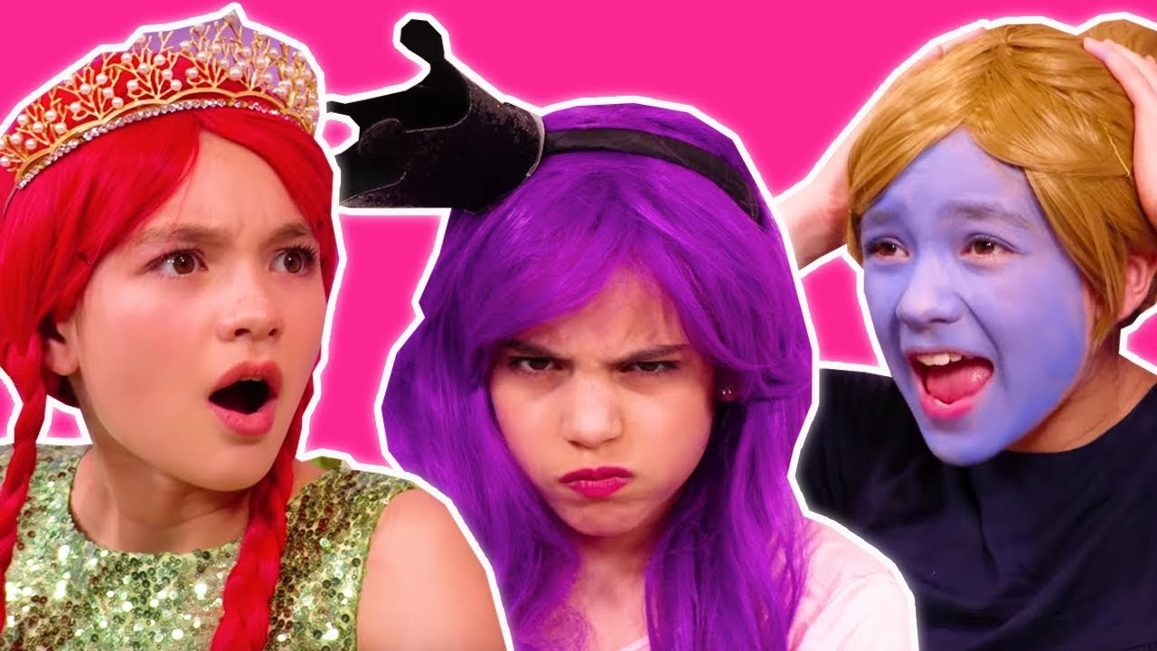 3 MARKER CHALLENGE! ✍️ Malice Pranks Olivia & Isabella - Princesses In Real Life | Kiddyzuzaa