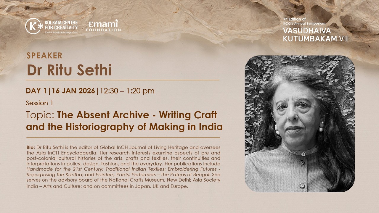 The Absent Archive: Writing Craft and the Historiography of Making in India  | Ritu Sethi