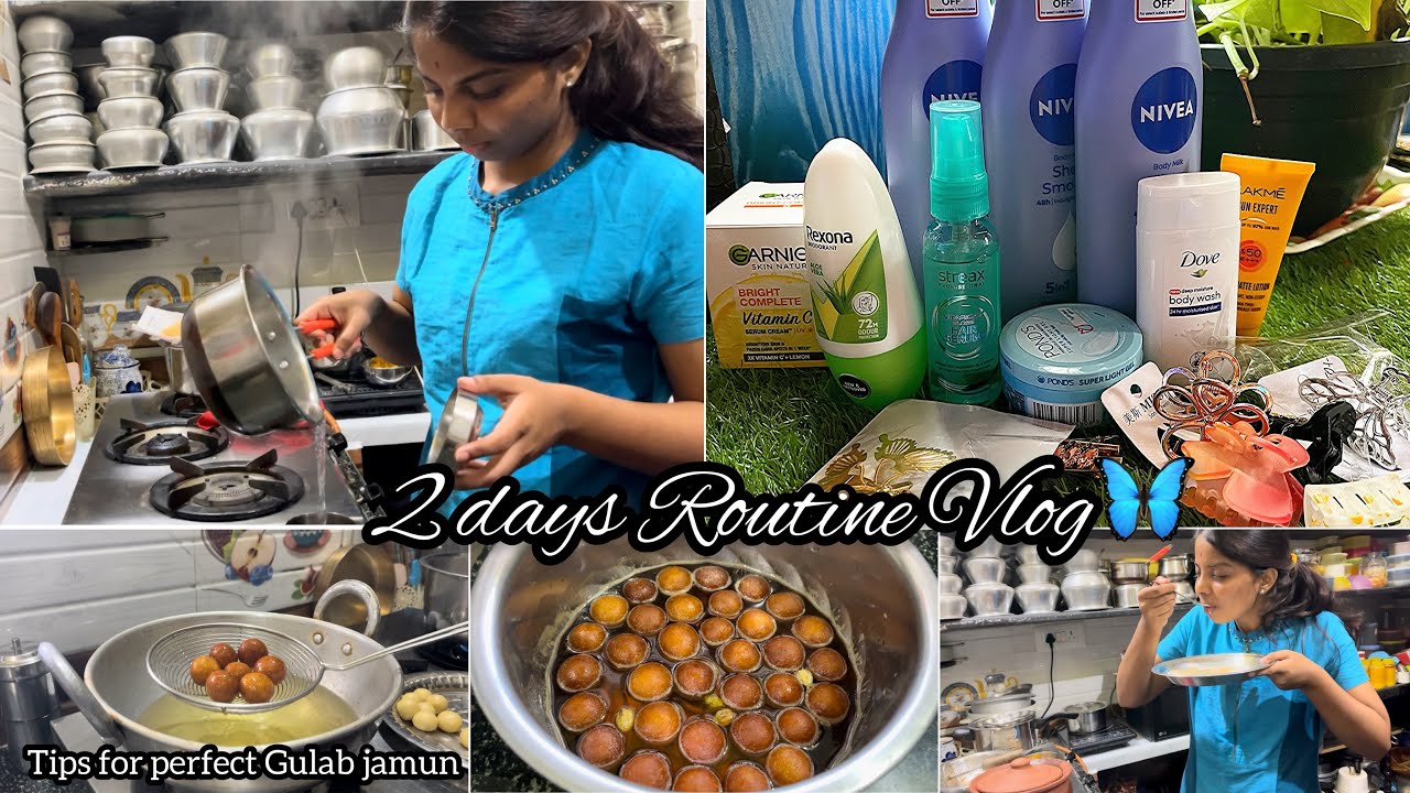 Vlog#11 Routine Vlog🦋||❤️How to make Gulab Jamun without Cracks🥰||Mini Shopping Haul🛍️#diml #yt