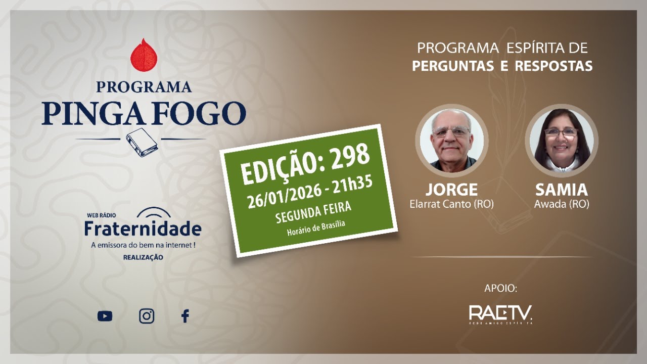 297 |📺PINGA FOGO Nº 298 JORGE ELARRAT E SAMIA AWADA - 26/01/2026 - 21h35