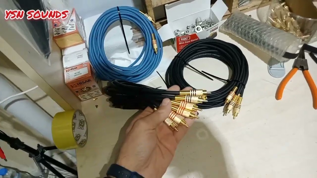 Bir İlk Daha 6 Kanal Amfi , 5 Kanal Amfi , Mono Amfi ve 4 Kanal Amfi İçin El Yapımı RCA Ses Kablosu