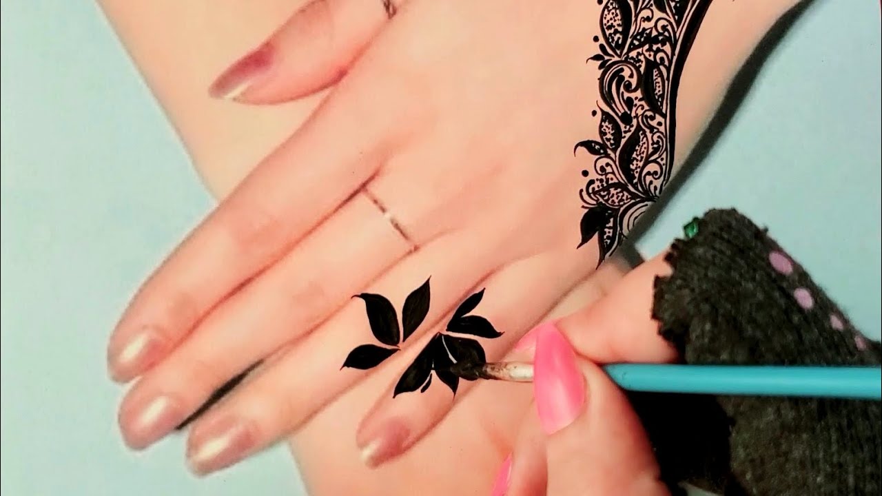 Beautiful Latest, leaves Henna Design ||Simple leaves Henna Design || نقش حناء أنيق وجديد للكف 😍
