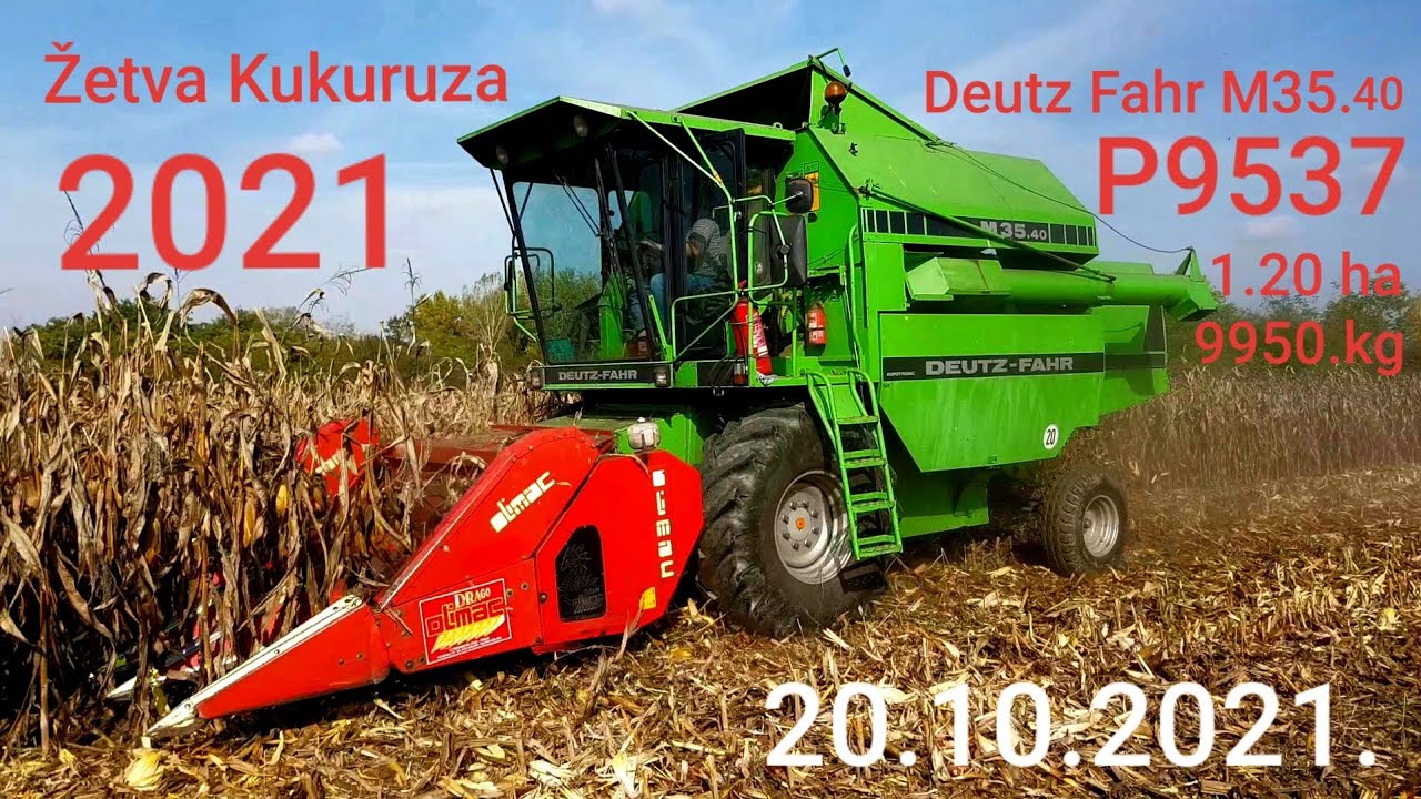 Zetva Kukuruza 18.10.2021. Deutz Fahr M35.40 Zetva kukuruza