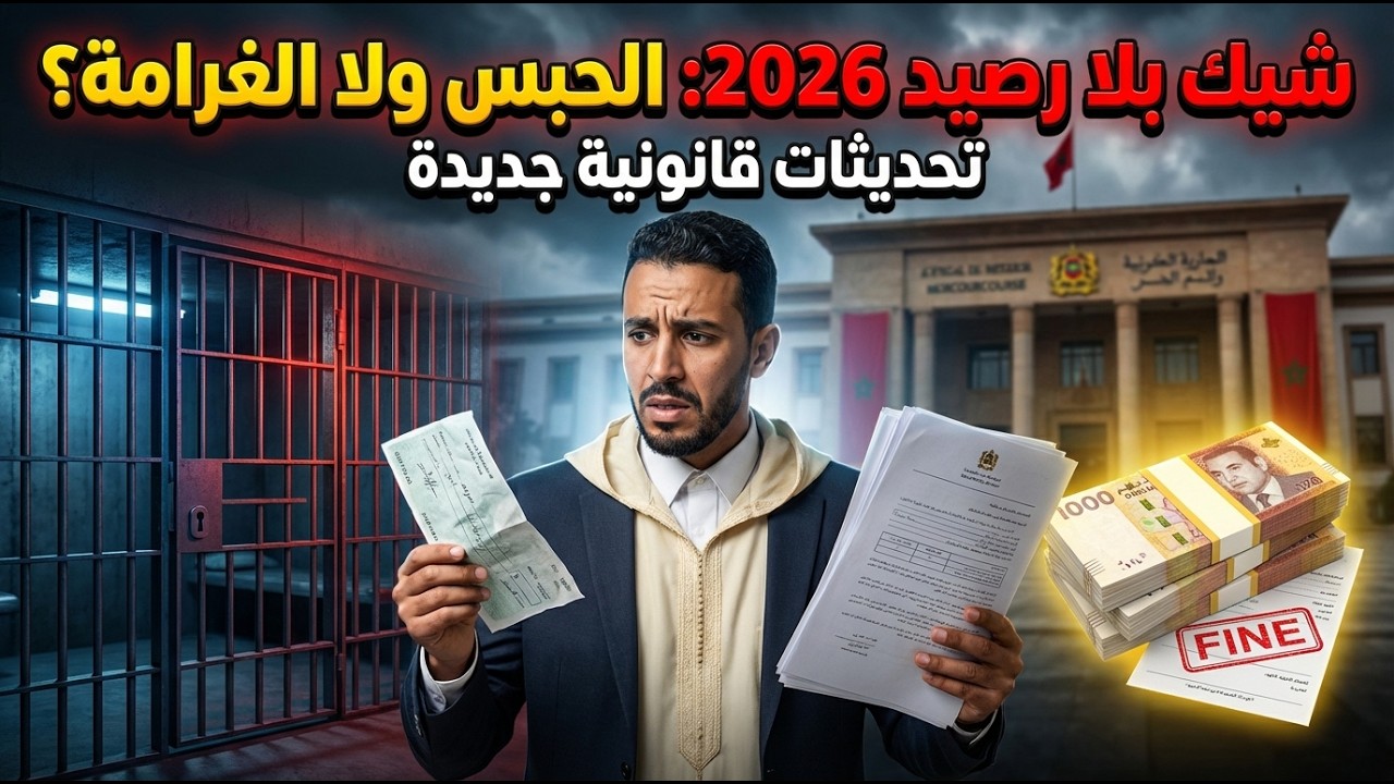قانون الشيكات الجديد 2026 فالمغرب: واش شيك بلا رصيد مازال كيدخل للحبس؟ شرح مبسط وبلا تهويل