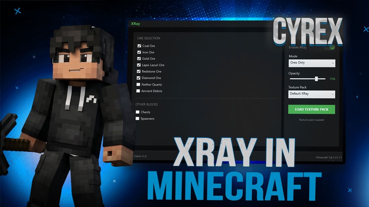 Xray Pack for Minecraft 1.21.10 | How to get XRAY Resource/Texture FREE