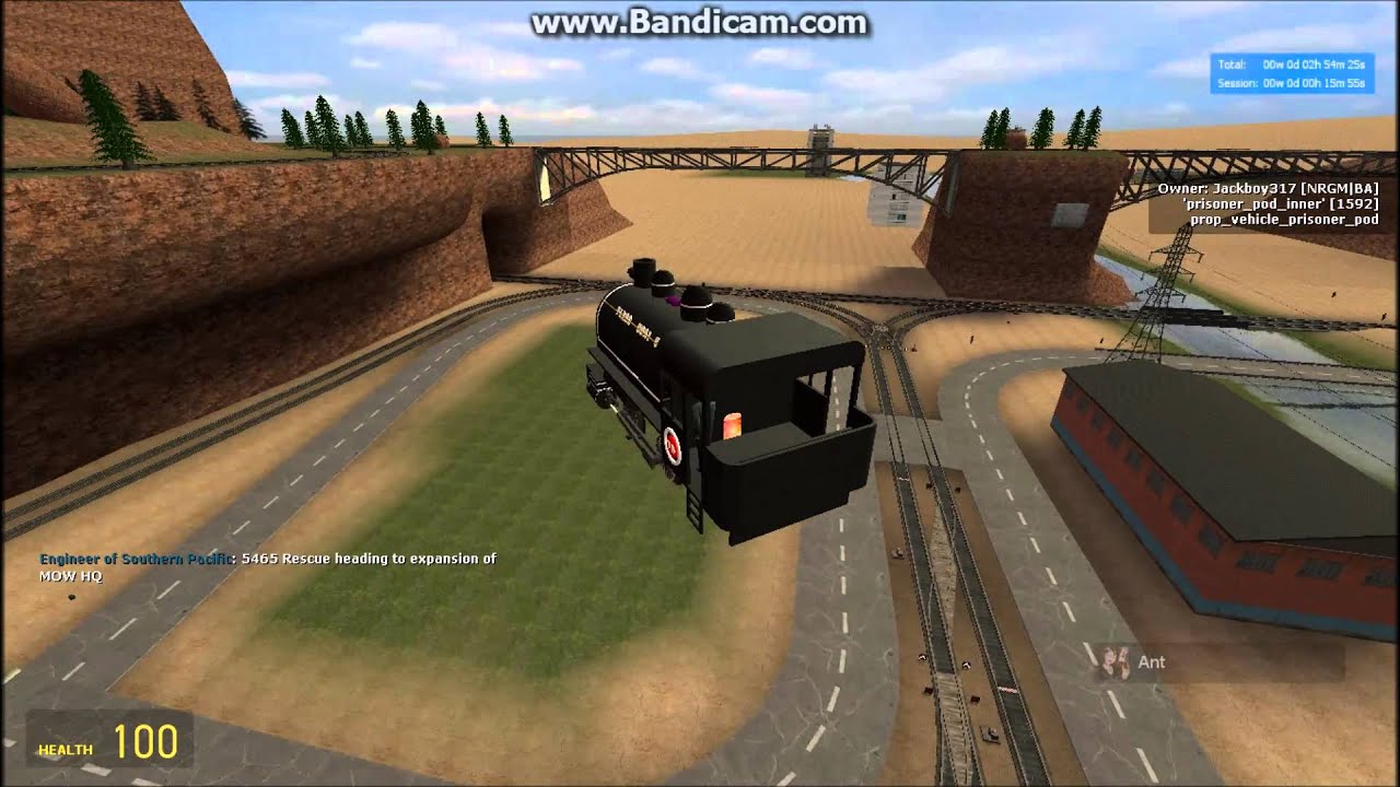 Gmod Train Fun! Пытаюсь ЛЕТАТЬ!
