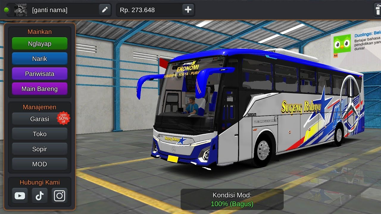 Bus Sugeng Rahayu Travelling in Borneo | Bus Simulator Indonesia - Bussid