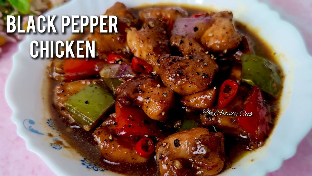 Black Pepper Chicken Recipe | Easy Chinese Stir Fry | Chicken in Black Pepper Sauce
