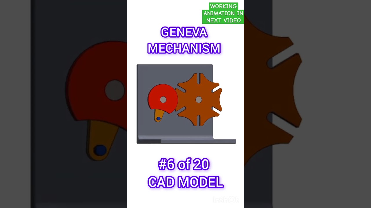 GENEVA mechanism SOLIDWORK model || cad model of Geneva mechanism