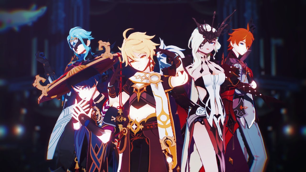 [ MMD Genshin Impact ] ラブカ？/ Love ka?  [ Dottore , Scaramouche ,La signora , Tartaglia , Aether ]